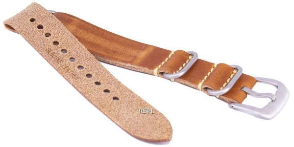 Brown Ratio Brand Leather Strap 20mm