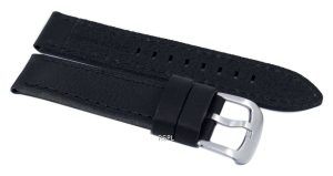 Black Ratio Brand Leather Strap 22mm