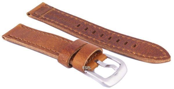 Brown Ratio Brand Leather Strap 20mm