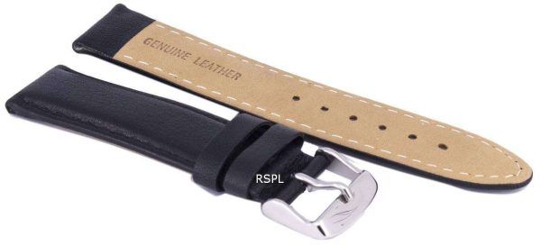 Black Ratio Brand Leather Strap 20mm