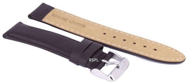 Dark Brown Ratio Brand Leather Strap 20mm