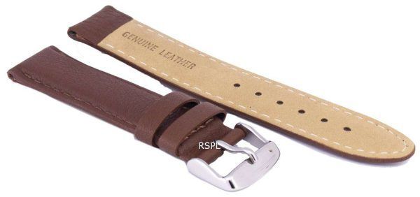 Dark Brown Ratio Brand Leather Strap 20mm