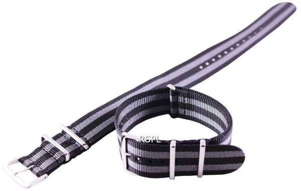 Grey And Black Nato Strap 22mm
