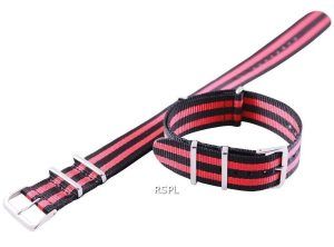 Red And Black Nato Strap 22mm