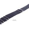 Ratio LS19 Black Leather Watch Strap 22mm
